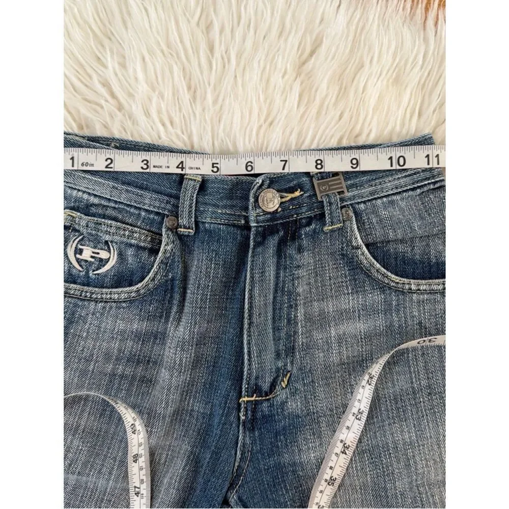 Phat Farm Women’s Washed Blue Denim Shorts Size 6